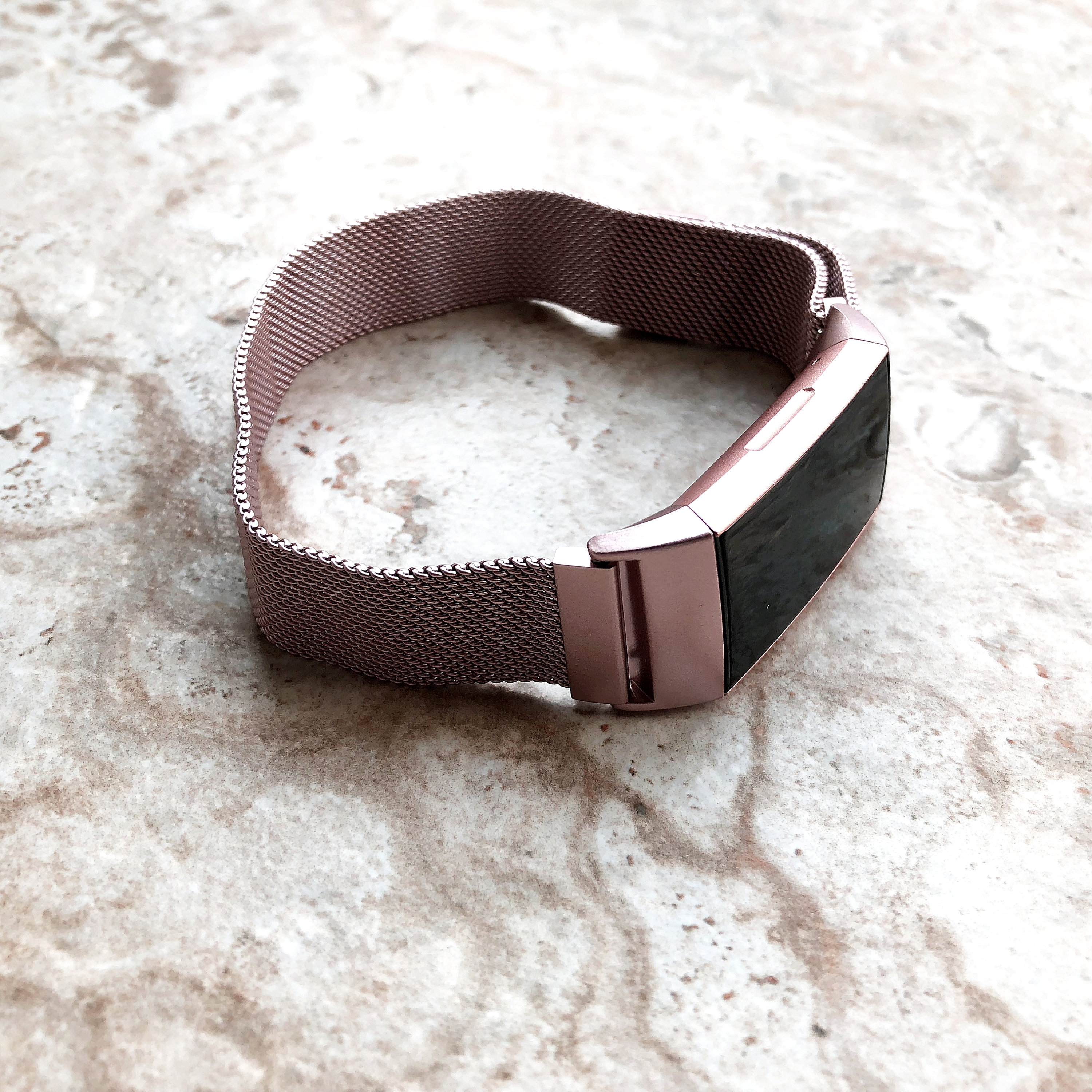 rose gold fitbit charge 3 band